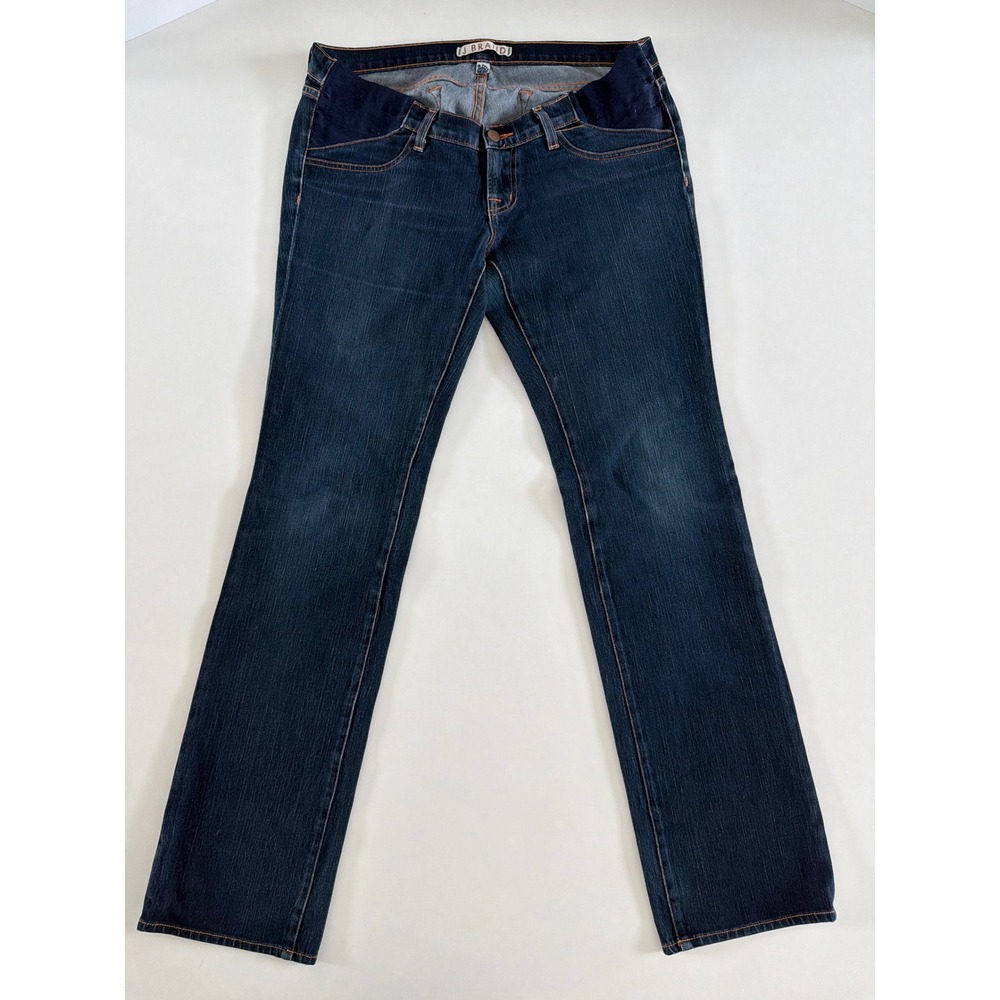 J Brand Mama J Maternity Jeans Size 30 Dark Wash Bootcut Denim Elastic Panels